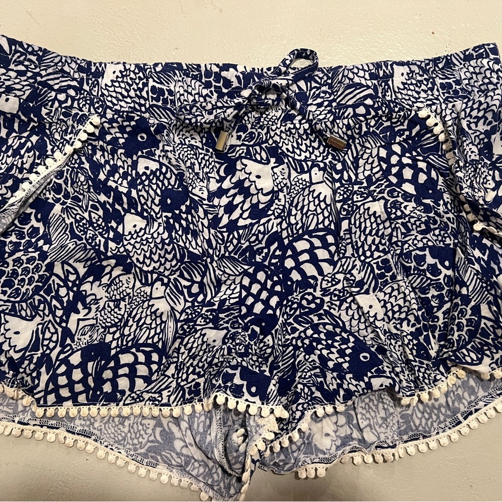 Lilly Pulitzer Navy and White Patterned Shorts